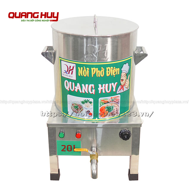 Nồi inox nấu phở bằng điện 20 Lit Quang Huy