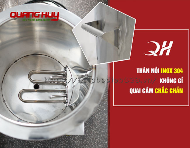 Thân nồi phở inox 304 dày không gỉ,