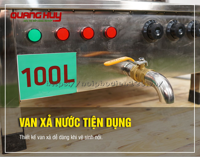 Van xả nước nồi phở 100 lít Quang Huy