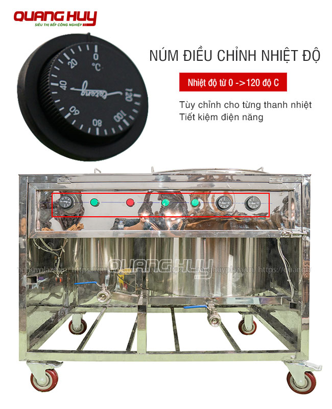 Hệ thống nhiệt độ nồi phở chung bệ Quang Huy