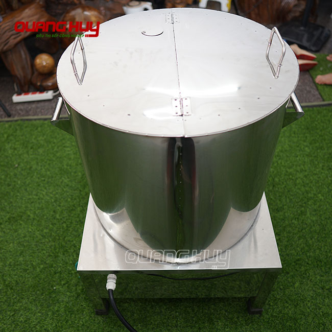 Mặt sau nồi phở điện 2 ngăn Quang Huy