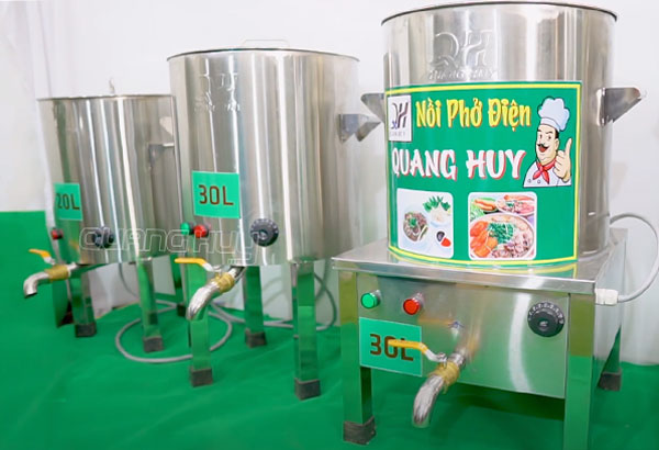 Nồi phở Inox 304 bằng điện cơ khí Quang Huy