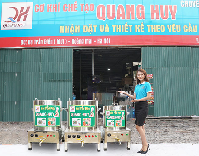 Xưởng cơ khí Quang Huy gia công phân phối nồi nấu phở