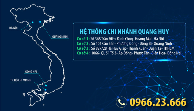 Chi nhánh cửa hàng của Quang Huy trên toàn quốc