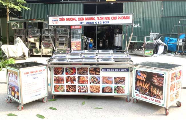 Xe bán xiên nướng Xe bán xiên nướng