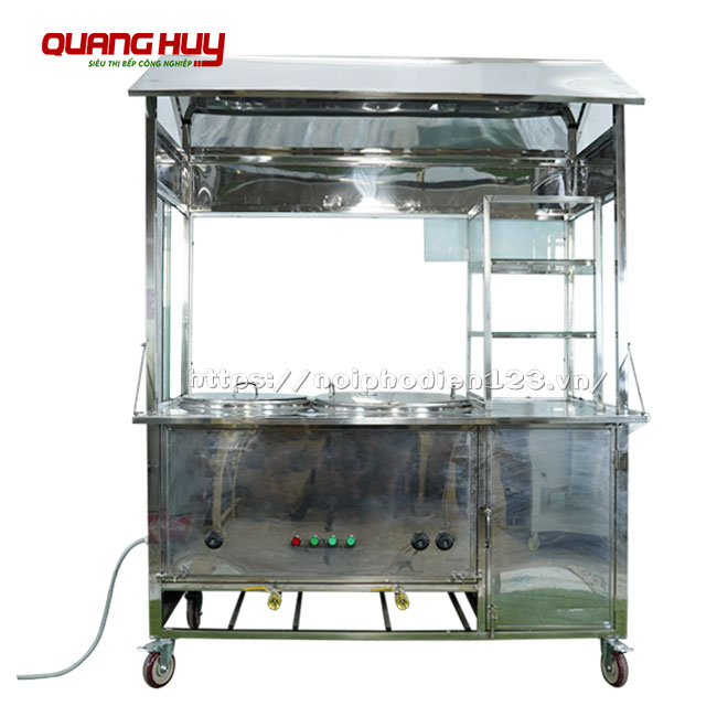 Thiết kế tủ kính phở bò khoa học