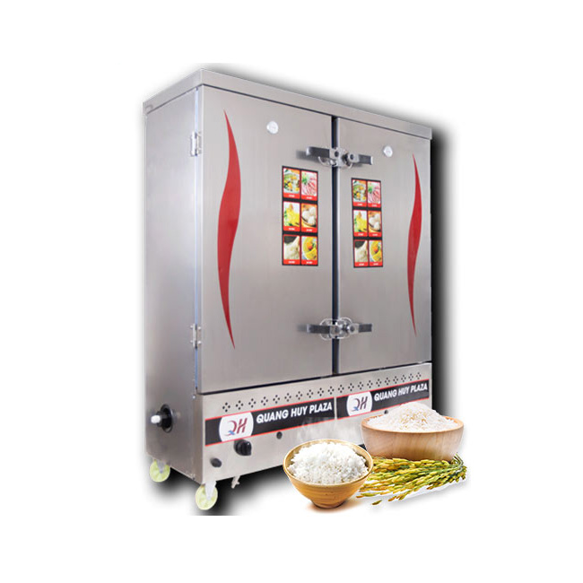 Tủ Nấu Cơm Công Nghiệp 24 Khay | Điện Gas – Không Điều Khiển