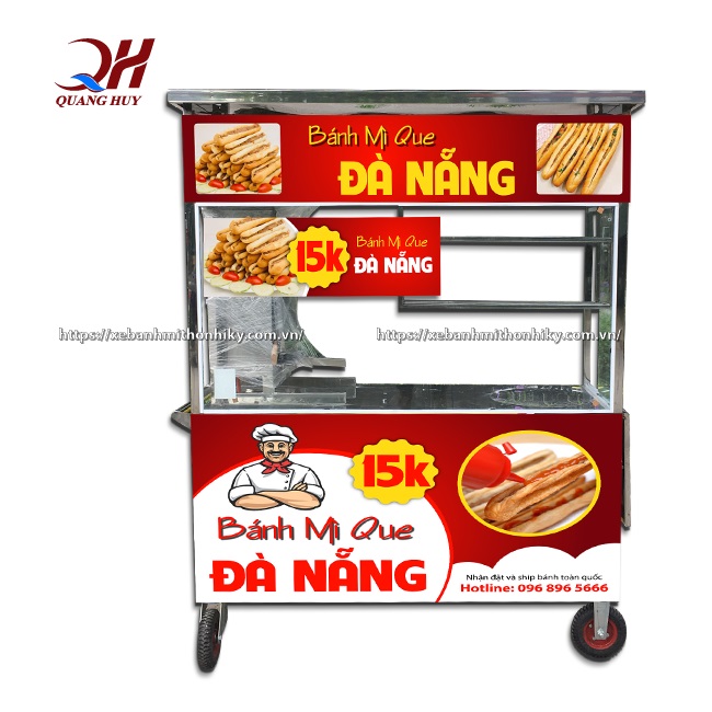 Tủ xe bánh mì que Quang Huy