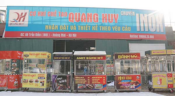 Xưởng sản xuất xe dẩy bán hàng Quang Huy