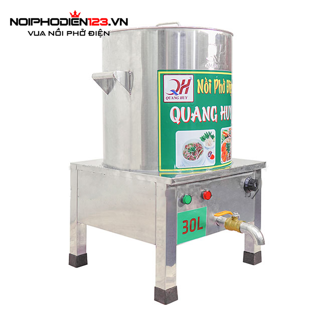 Nồi nấu phở bằng điện inox 30lit Quang Huy
