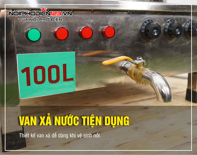 Van xả nước nồi phở 100 lít Quang Huy