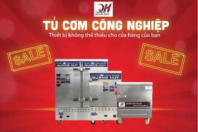 Khuyến mãi khi mua tủ cơm công nghiệp Quang Huy
