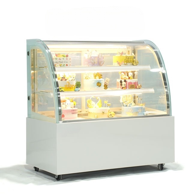 Tủ trưng bày bánh kem 1m2 (3 tầng) kính cong