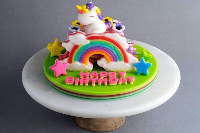 Mẫu bánh sinh nhật rau câu cho bé gái, mẫu bánh sinh nhật