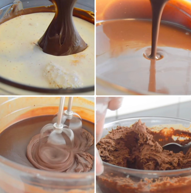 Làm hỗn hợp kem phủ bề mặt, Cách làm bánh kem socola tại nhà