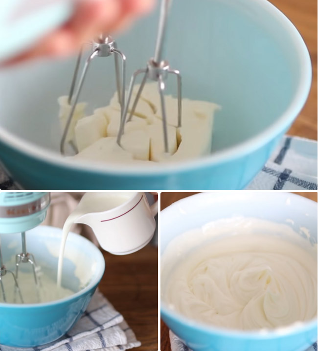 Làm kem phô mai, Cách làm bánh kem mini