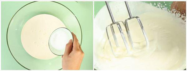 Đánh whipping cream và đường, Cách làm bánh kem oreo