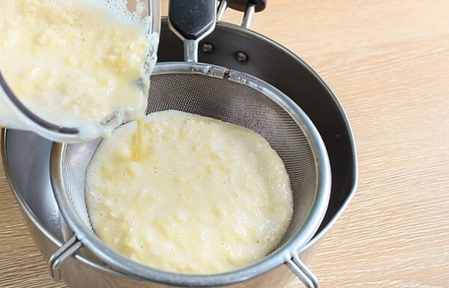 Xay nguyễn bắp và lọc, Cách làm bánh kem bắp phô mai