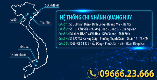 Hệ thống chi nhánh Quang Huy, cơ sở quang huy