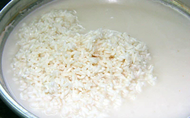 Ngâm gạo cùng nước dừa, ngâm gạo