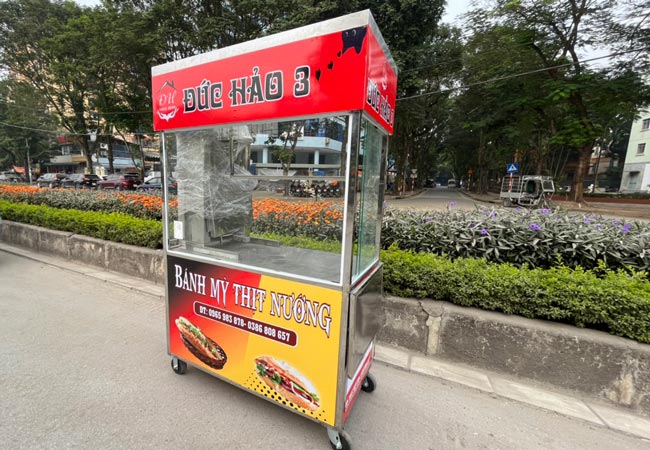 Xe đẩy bánh mì Đức Hảo B, xe đẩy bán bánh mì