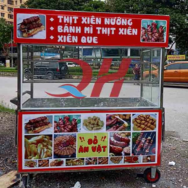 Xe bán xiên que dài 2m Xe bán xiên que dài 2m