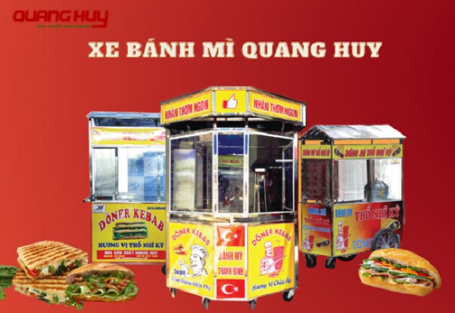 Các mẫu xe bánh mì di động đẹp mắt do Quang Huy thiết kế 