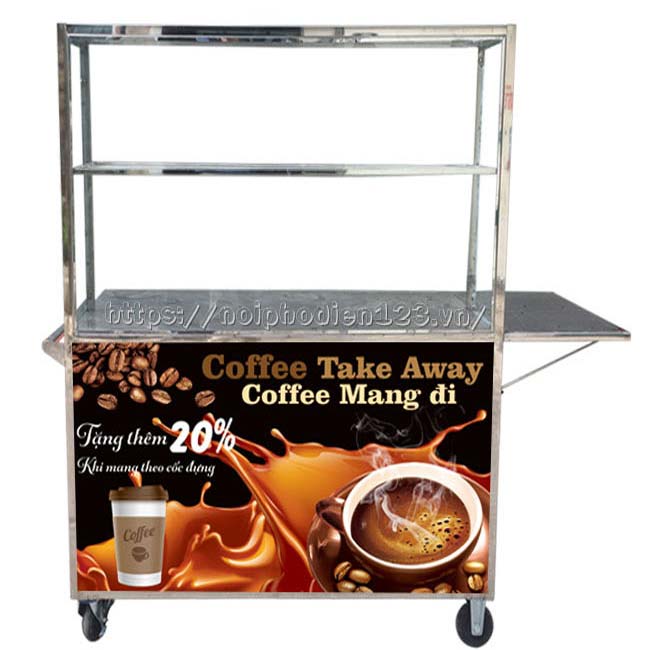 Xe đẩy bán cafe Quang Huy