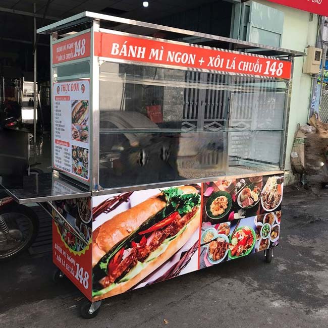 Xe bán xôi bánh mì 1m2 Quang Huy QHX201