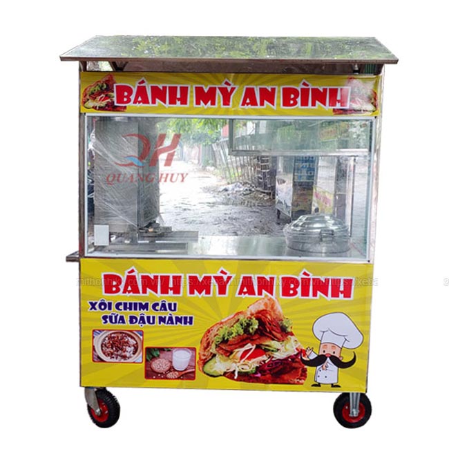 Xe đẩy bán xôi bánh mì Quang Huy