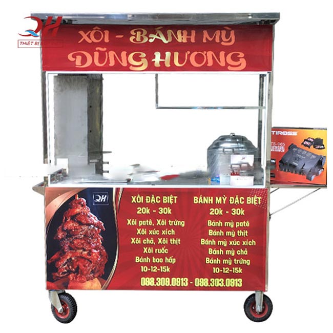 Xe bán xôi bánh mì 2m Quang Huy QHX21