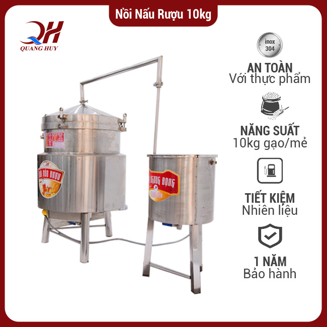 Nồi nấu rượu 10 kg bằng điện (QHNNR-10)