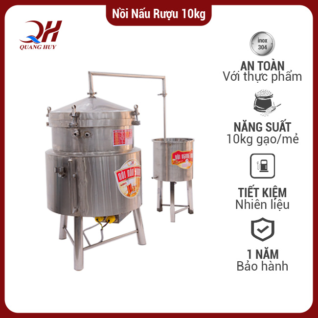Nồi nấu rượu 10 kg bằng điện (QHNNR-10)