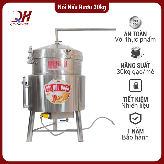 Nồi nấu rượu 30 kg bằng điện (QHNNR-30)