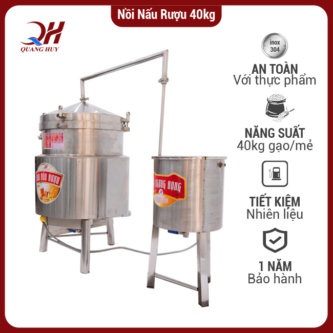 Nồi nấu rượu 40 kg bằng điện (QHNNR-40)
