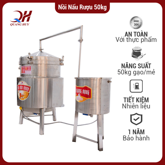 Nồi nấu rượu 50 kg bằng điện (QHNNR-50)