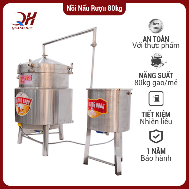 Nồi nấu rượu 80 kg bằng điện (QHNNR-80)