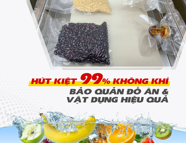 Hút kiệt 99% không khí trong túi đựng thực phẩm 