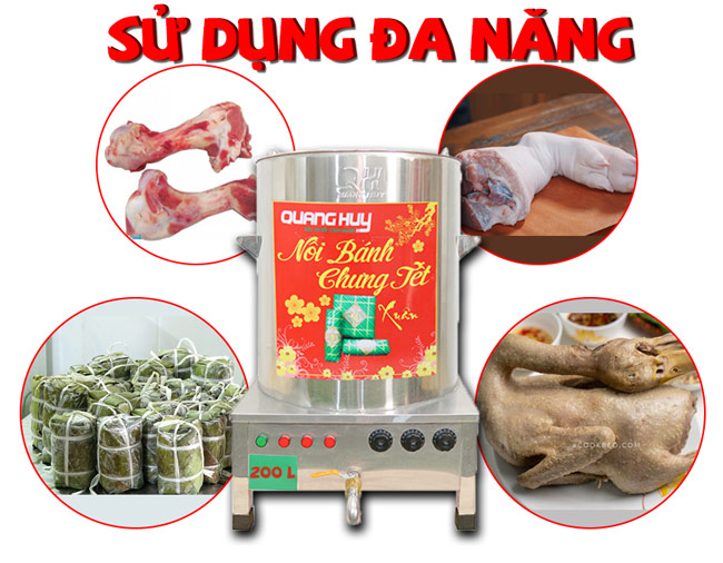 Mua nồi luộc bánh tét Quang Huy nấu hấp đa năng nhận nhiều ưu đãi