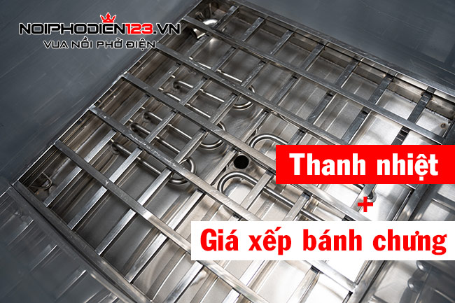 Bên trong khoang nồi bánh chưng Bên trong khoang nồi bánh chưng