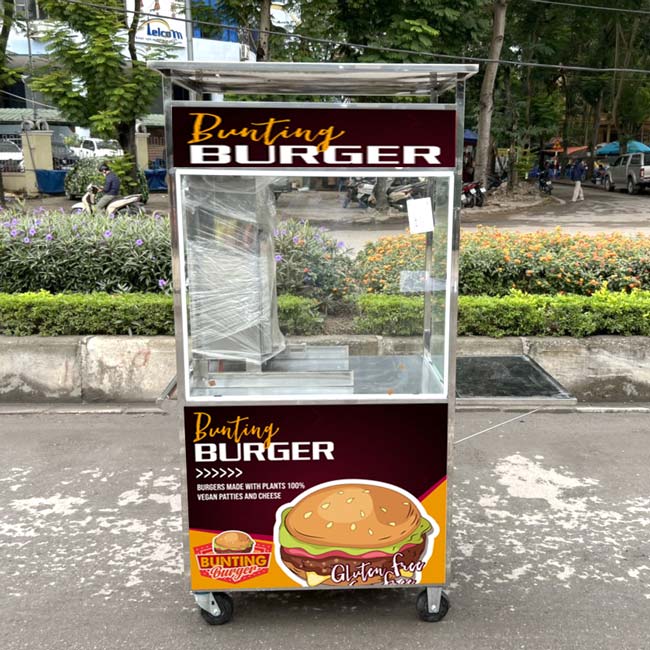 Tủ bán bánh mì hambuger hình ảnh hấp dẫn