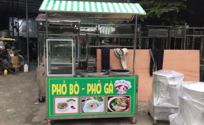 Xe đẩy b&aacute;n nồi nấu phở