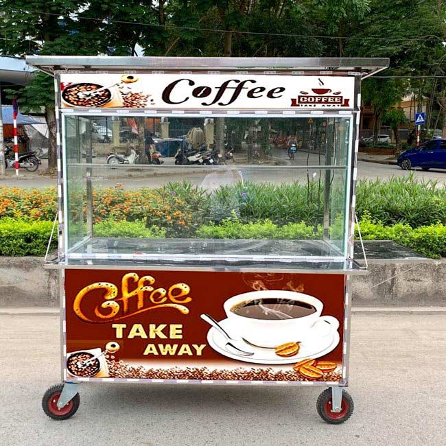 xe cafe muối có kính bao bọc
